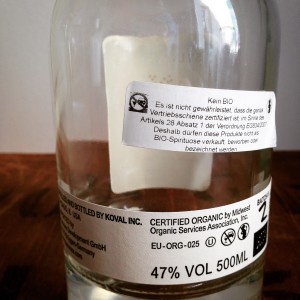 Rückseite Flasche