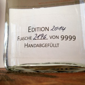 Rückseite Flasche